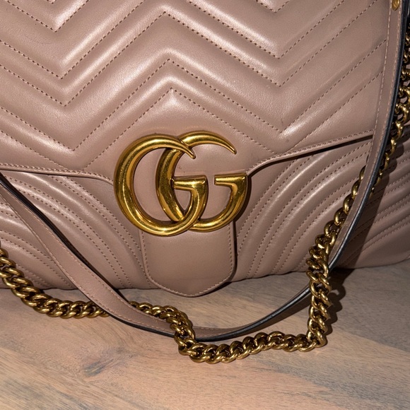 Gucci Large Marmont Bag - Blush Pink with Gold Hardware - Picture 2 of 9